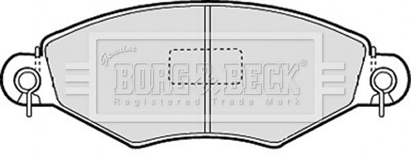 BORG & BECK Комплект тормозных колодок, дисковый тормоз BBP1623